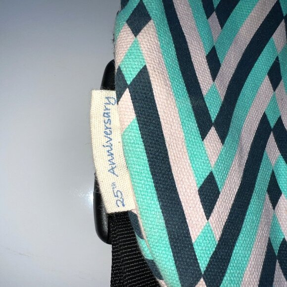 Kavu Rope Sling Bag Chevron 25th Anniversary Teal Pink Cotton Adjustable Strap - Picture 5 of 14
